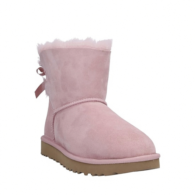 新品 UGG ライトピンクリボンショートブーツ 23cm イタリア