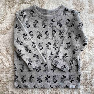 ベビーギャップ(babyGAP)のbaby GAP ミッキー 長袖Tシャツ ロンT 90(Tシャツ/カットソー)