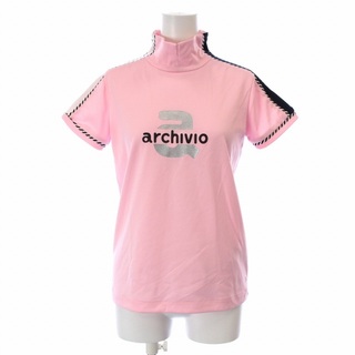 アルチビオ Tシャツ カットソー ハイネック 36 S ピンク マルチカラー(Tシャツ(半袖/袖なし))