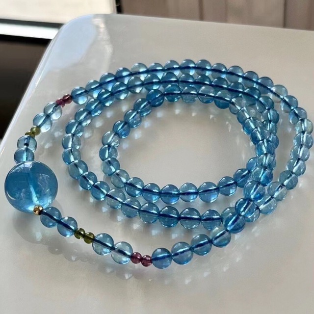 天然】アクアマリン ブレスレット 5.7mm-