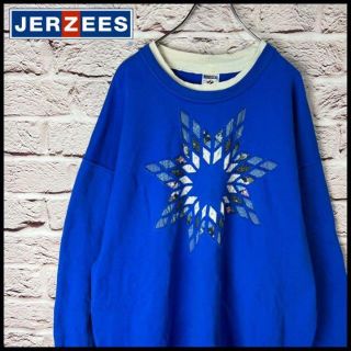 ジャージーズ(JERZEES)の【US古着】JERZEES　トレーナー　スウェット　レディース　刺繍【2X】(トレーナー/スウェット)