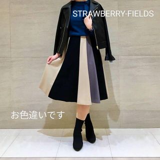 ストロベリーフィールズ(STRAWBERRY-FIELDS)のストロベリーフィールズ　切り替えフレアスカート(ひざ丈スカート)