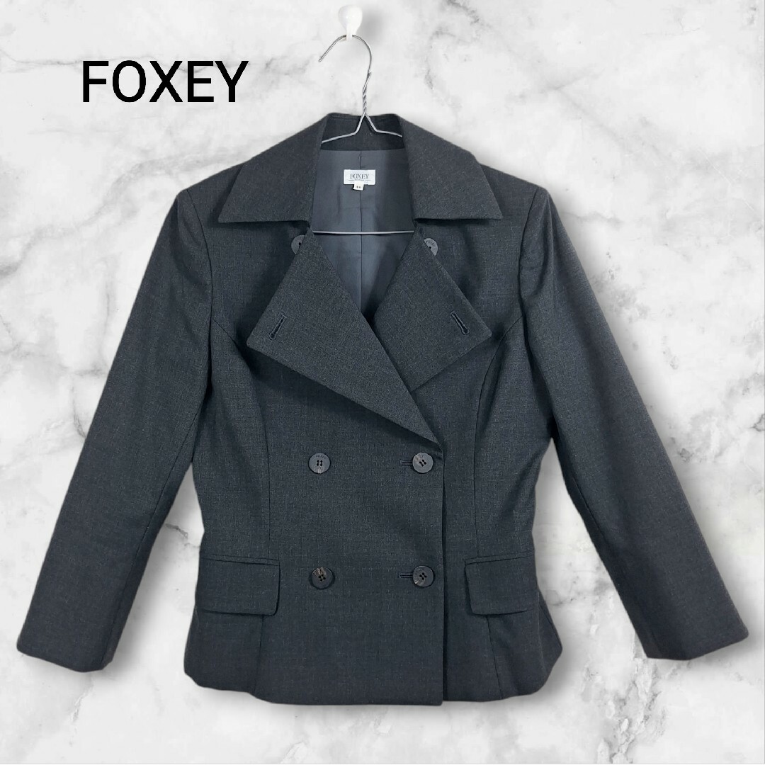 美品 foxey フォクシー　ダブルジャケット