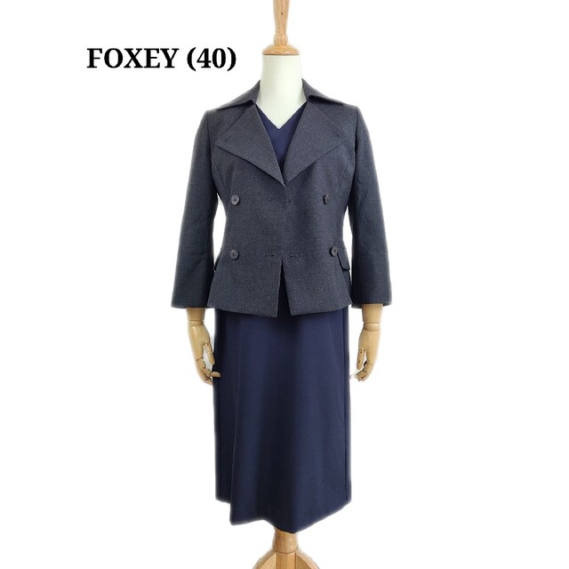 FOXEY(フォクシー)の美品 foxey フォクシー　ダブルジャケット レディースのジャケット/アウター(テーラードジャケット)の商品写真