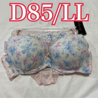 最終値下げ★【新品】ブラ＆ショーツ セット♡ D85 黒×グレー 大きいサイズ③