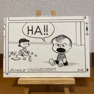 スヌーピー(SNOOPY)のスヌーピー展　ポストカード　ビッグサイズ　原画デザイン　ライナス　ルーシー(キャラクターグッズ)