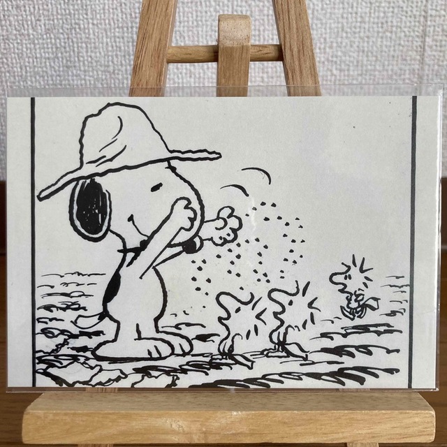 SNOOPY(スヌーピー)のスヌーピーミュージアム　ポストカード　スヌーピー　ウッドストック　原画デザイン エンタメ/ホビーのおもちゃ/ぬいぐるみ(キャラクターグッズ)の商品写真