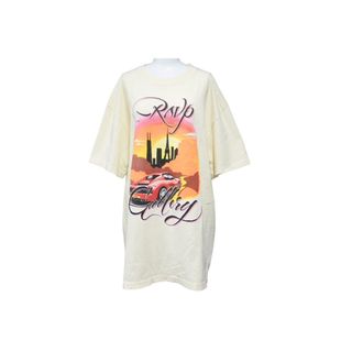 RSVP アールエスブイピー 半袖Tシャツ トップス サンセット シティ 車 プリント アイボリー マルチカラー XL 美品 中古 46348(Tシャツ(半袖/袖なし))