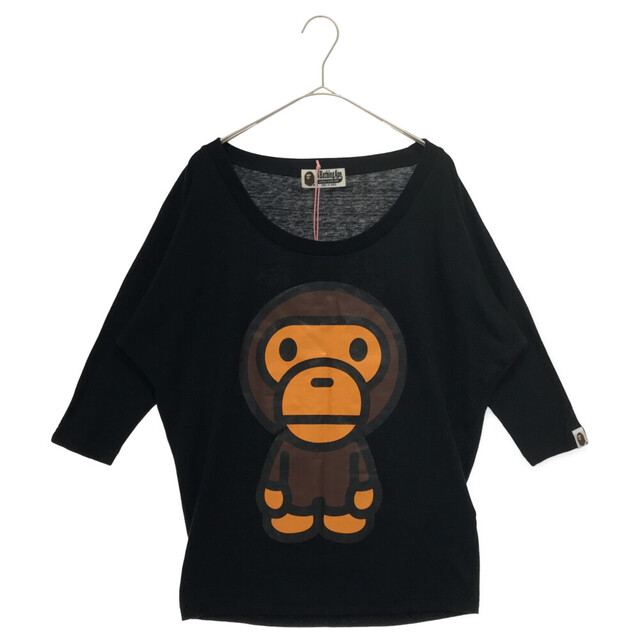 A BATHING APE(アベイシングエイプ)のA BATHING APE アベイシングエイプ BABY MILO  ベイビーマイロ Tシャツ カットソー ブラック レディース レディースのトップス(Tシャツ(半袖/袖なし))の商品写真