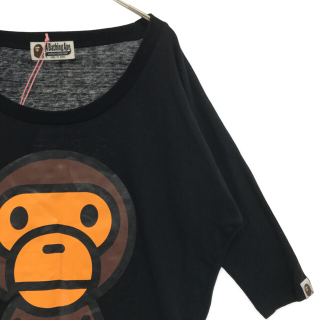 A BATHING APE(アベイシングエイプ)のA BATHING APE アベイシングエイプ BABY MILO  ベイビーマイロ Tシャツ カットソー ブラック レディース レディースのトップス(Tシャツ(半袖/袖なし))の商品写真