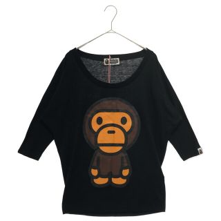 アベイシングエイプ(A BATHING APE)のA BATHING APE アベイシングエイプ BABY MILO  ベイビーマイロ Tシャツ カットソー ブラック レディース(Tシャツ(半袖/袖なし))