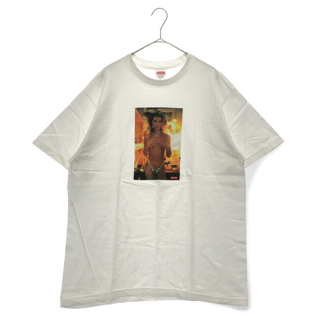 SUPREME シュプリーム 18SS Nan Goldin Kim in Rhinestone Tee ナン ゴールディン キム イン ラインストーン 半袖Tシャツ ホワイト