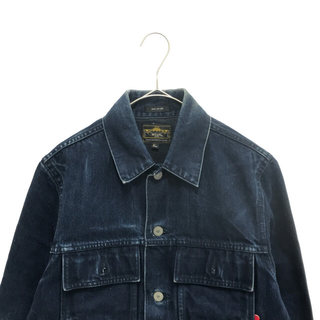 W)taps(ダブルタップス)のWTAPS ダブルタップス 12SS BLUES JACKET.COTTON.DENIM USED加工デニムトラッカージャケット インディゴネイビー 121GWDT-JKM03 メンズのジャケット/アウター(フライトジャケット)の商品写真