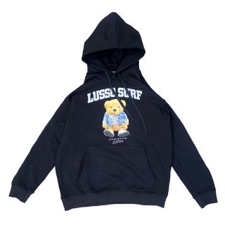 まるでスウェットのような厚手生地◎パームツリーロンT L ネイビー　STUSSY