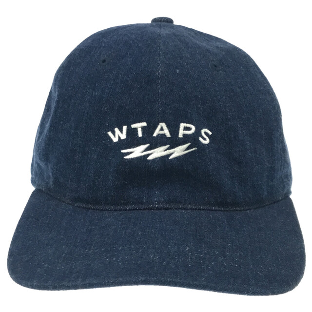 メンズWTAPS ダブルタップス 21AW T-6H 01 CAP/COTTON.DENIM ロゴ刺繍デニム6パネルキャップ インディゴブルー 帽子 212HCDT-HT05