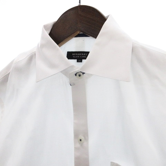 81cm袖丈バーバリーブラックレーベル ワイシャツ 長袖 レギュラーカラー 白 38