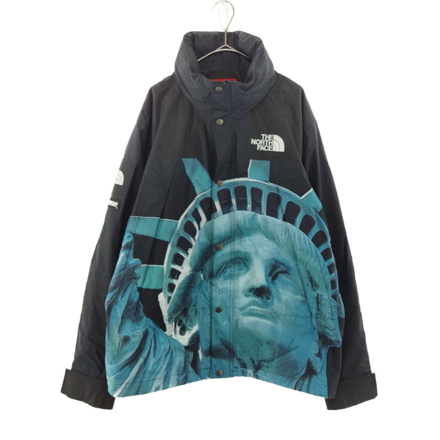 殿堂 Supreme ブラック NP61902I ×ノースフェイス自由の女神マウンテンパーカージャケット Jacket Mountain Liberty of Statue face north ×The 19AW シュプリーム SUPREME - マウンテンパーカー