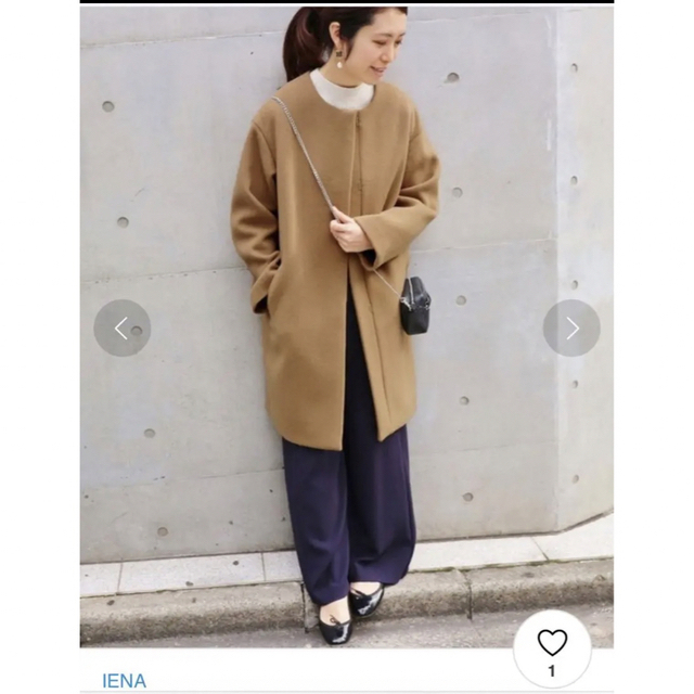 IENA - IENA ラムウールノーカラーコート の通販 by まきっこのへや