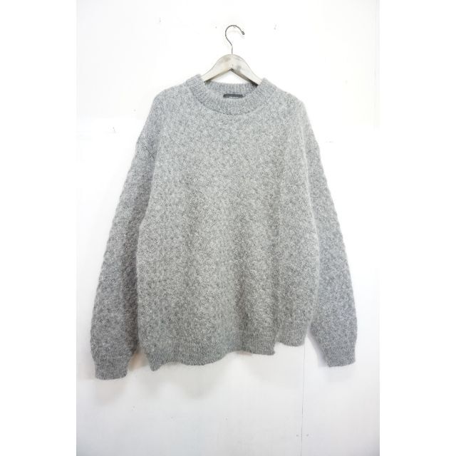 極美品22AW UNUSEDアンユーズド モヘア ニット セーター 灰124N▲