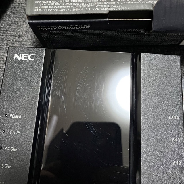 NEC(エヌイーシー)の【issabass様】NEC無線LANルーターPA-WX3000HP スマホ/家電/カメラのPC/タブレット(PC周辺機器)の商品写真