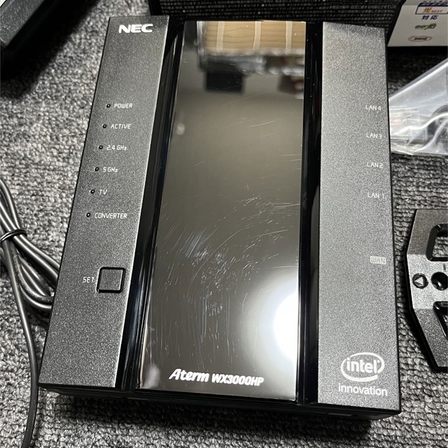 NEC(エヌイーシー)の【issabass様】NEC無線LANルーターPA-WX3000HP スマホ/家電/カメラのPC/タブレット(PC周辺機器)の商品写真