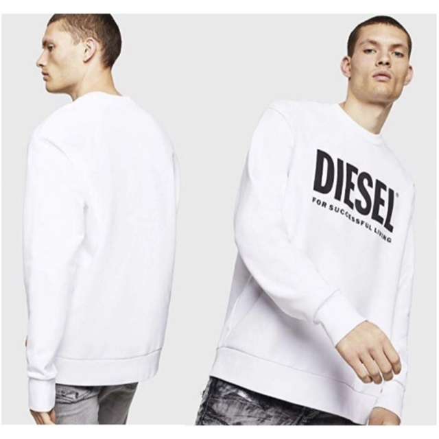 DIESEL スウェット s gir division logo ホワイト Lトップス