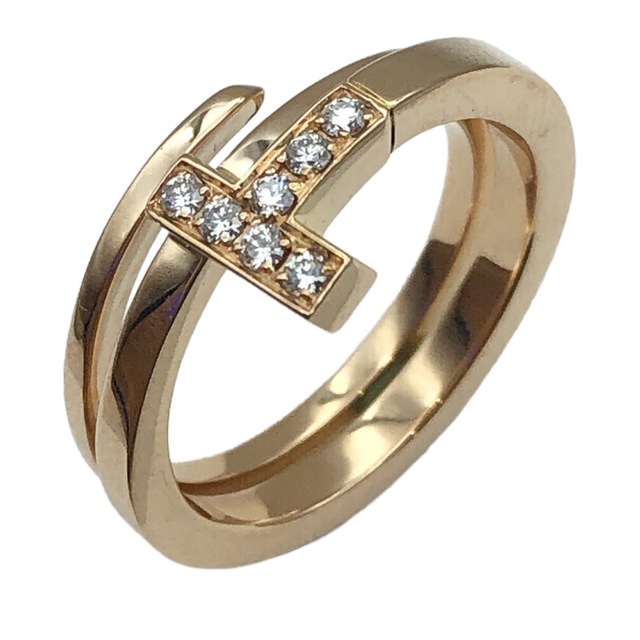 Tiffany & Co. - ティファニー TIFFANY＆CO Tスクエアラップ　ダイヤリング リ【中古】