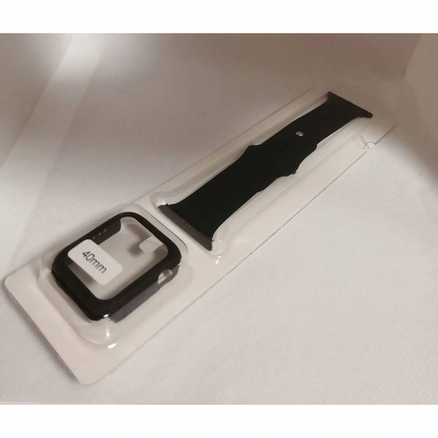 Apple Watch(アップルウォッチ)のSALE★ブラック アップルウォッチ Apple watch バンド カバー メンズの時計(ラバーベルト)の商品写真