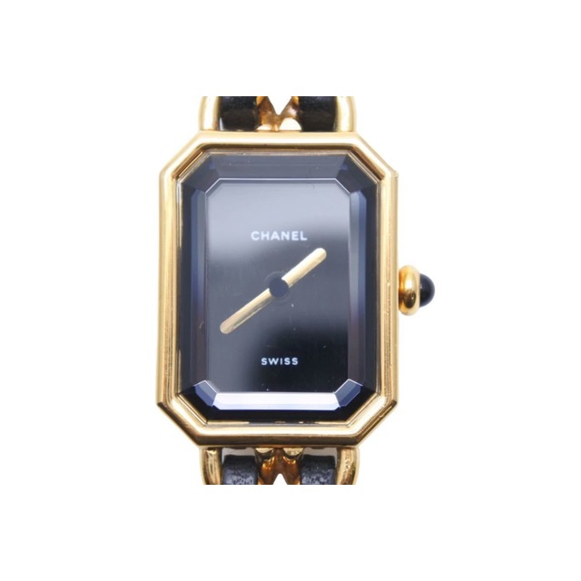 CHANEL - CHANEL シャネル プルミエール サイズL GP レザー クォーツ H0001 ヴィンテージ チェーン 腕時計 美品 中古 46138