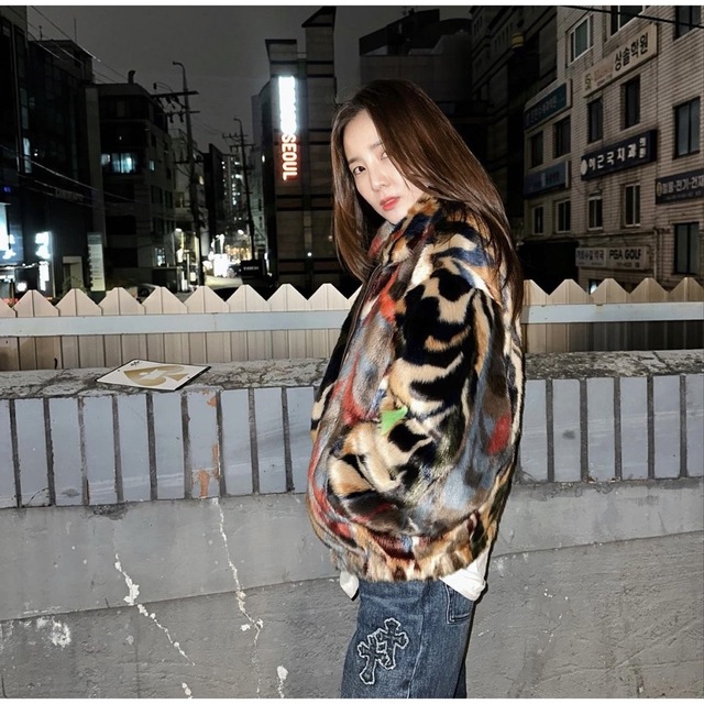 感謝価格】 Supreme - 22AW Multicolor Faux Fur Bomber Jacket