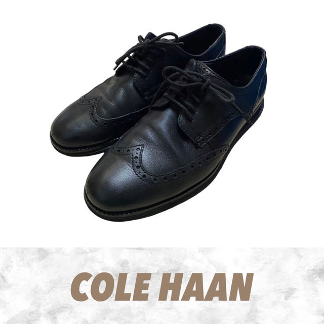 メンズCOLE HAAN ビジネスシューズ 革靴 ブラック 【26】シンプル