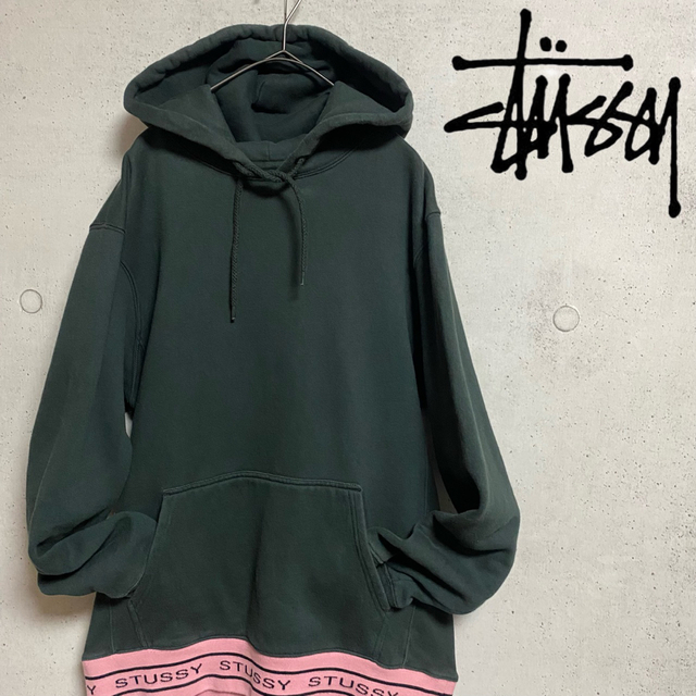 直送商品 STUSSY/ステューシー プルオーバーパーカー 裏起毛 M相当