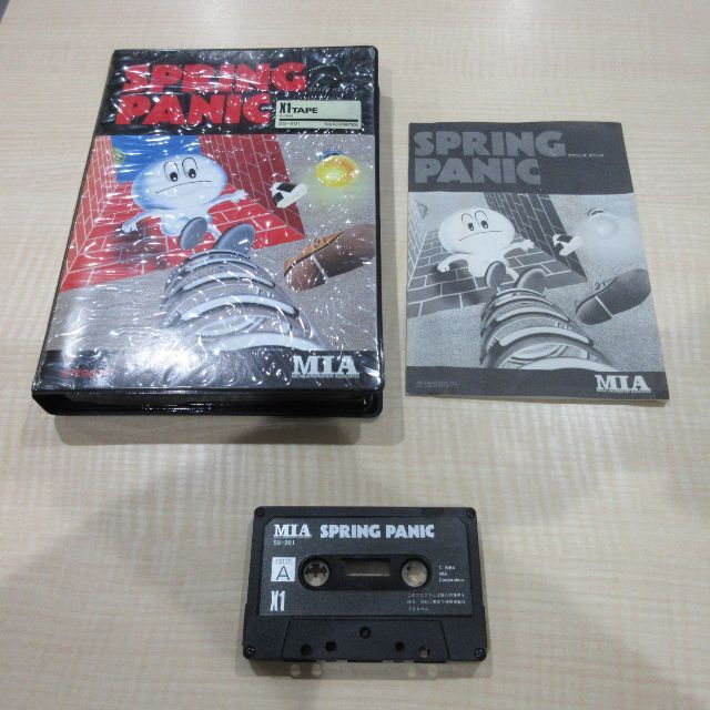 SHARP(シャープ)のSPRING PANIC 動作確認済 箱説明書付 シャープX1 MIA テープ版 エンタメ/ホビーのゲームソフト/ゲーム機本体(PCゲームソフト)の商品写真