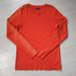 プチバトー(PETIT BATEAU)のPETIT BATEAU　オレンジニット(ニット/セーター)