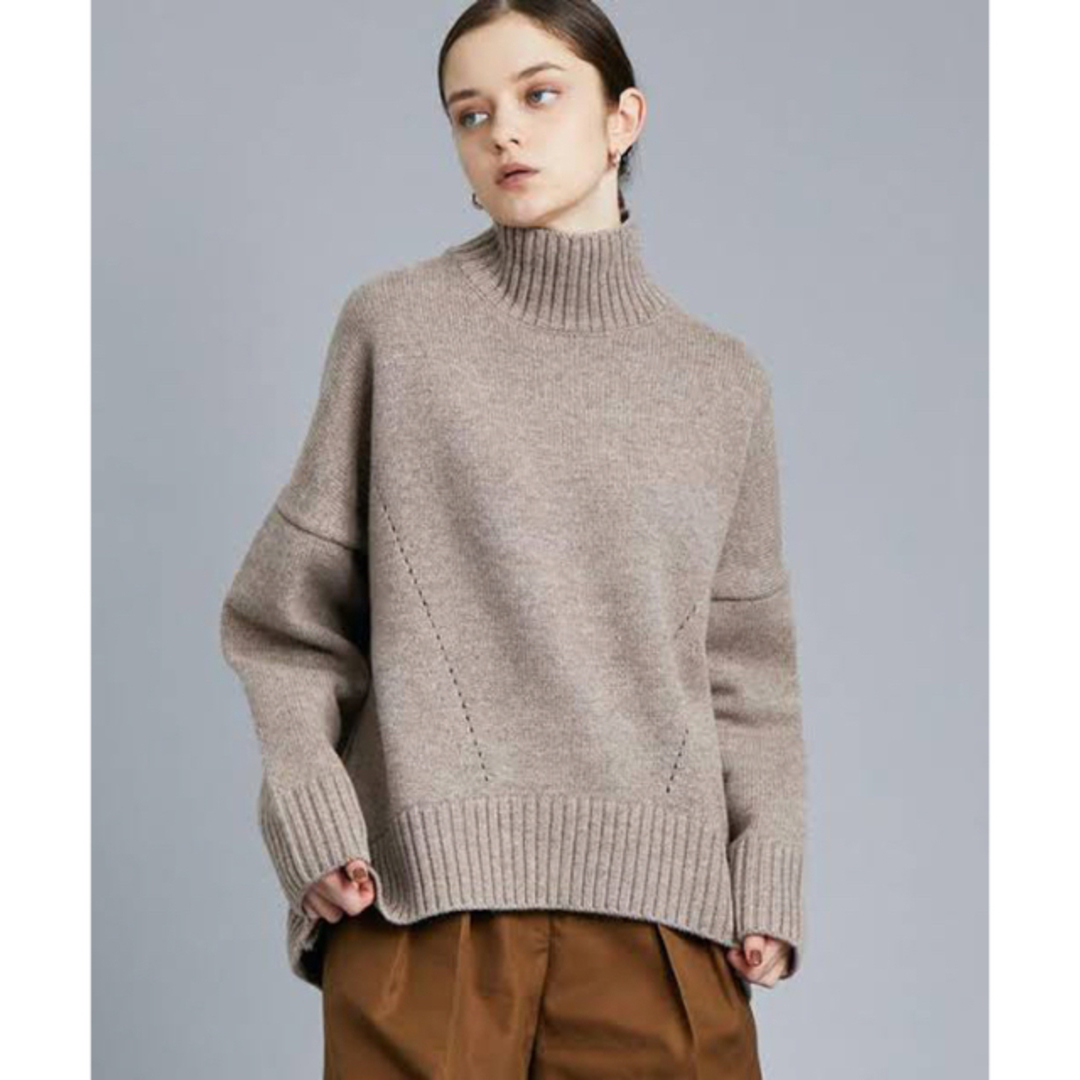 チノ OVERSIZE HI NECK KNIT ニット セーター 長袖