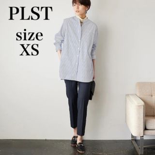 プラステ(PLST)のPLST プラステ　リネンブレンドスティックパンツ（2021年モデル） ブラック(クロップドパンツ)