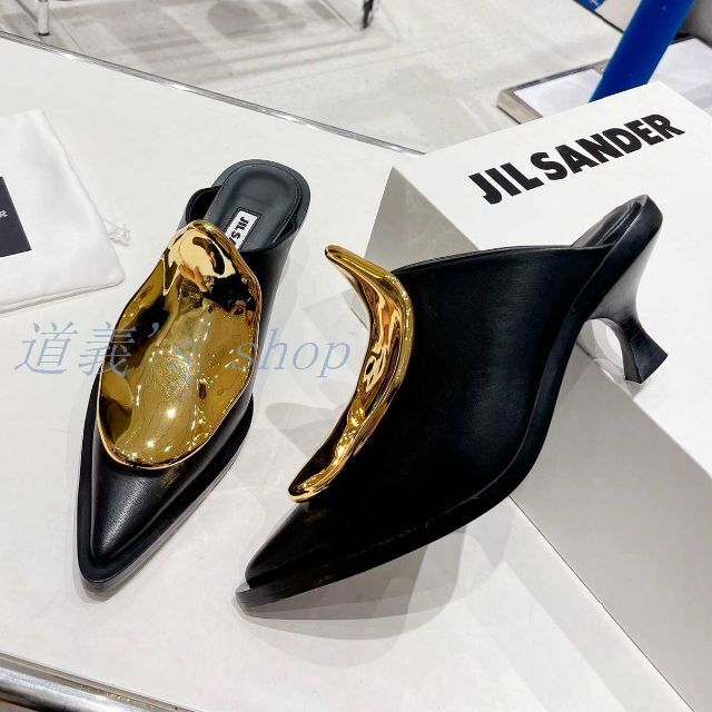 JIL SANDER ジルサンダー パンプス シューズ メタル ショッピング