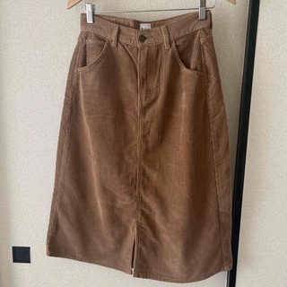 エージーバイアクアガール(AG by aquagirl)のLee コードュロイスカート　キャメル　秋冬スカート(ひざ丈スカート)
