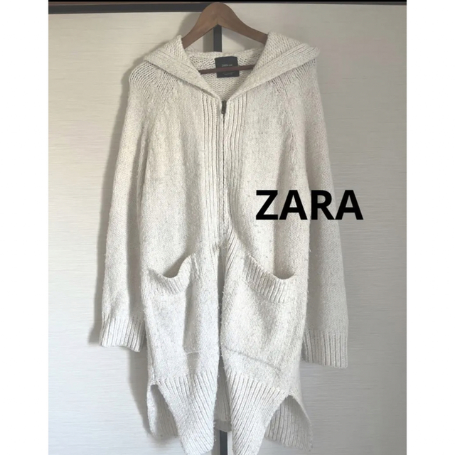 ZARA(ザラ)のZARA ロングニット　ゆったりあたたか✨レディース　Mサイズ レディースのトップス(ニット/セーター)の商品写真