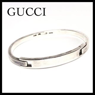 Gucci - GUCCI グッチ シルバー プレート バングル ブレスレット Ag925