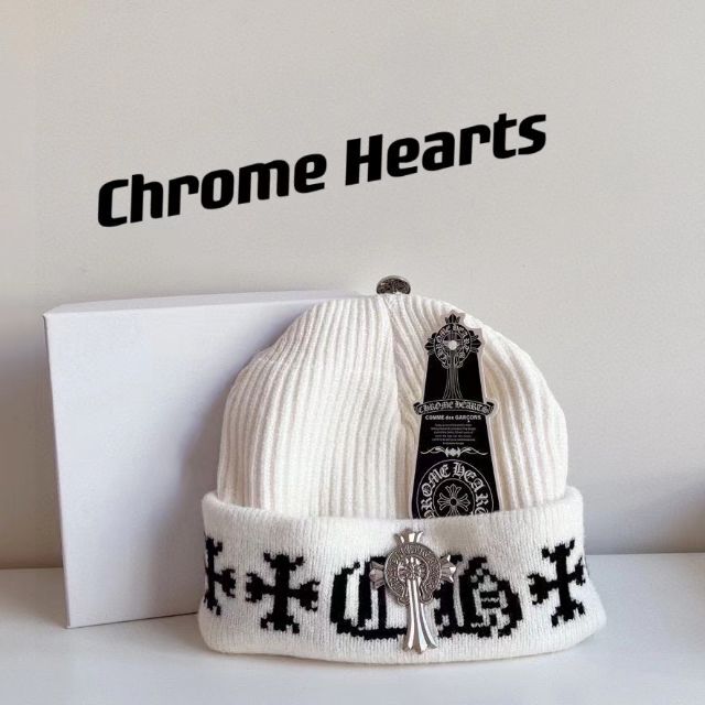格安新品  - Hearts Chrome 極上美品 ニット帽 Hearts Chrome ニット帽+ビーニー