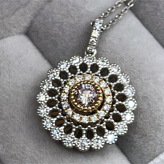 12月スーパーSALE 15%OFF】 高級☆ファンシーピンクダイヤ ネックレス