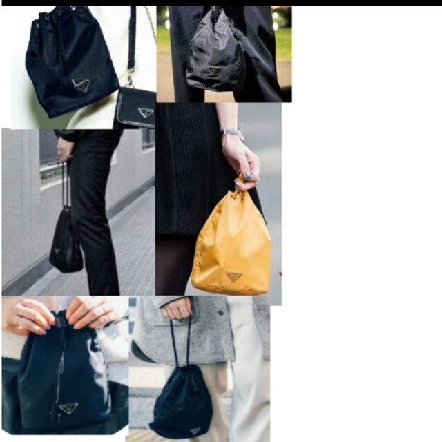 PRADA(プラダ)の正規品 プラダ 巾着＆リュック 2点セット レディースのバッグ(リュック/バックパック)の商品写真