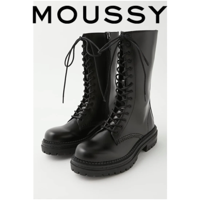 【MOUSSY】LACE UP BOOTS レースアップ ロングブーツ