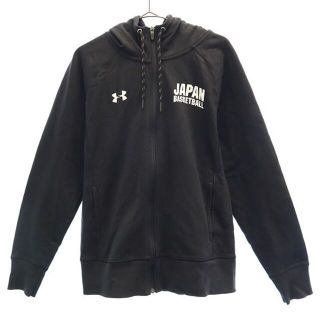 アンダーアーマー(UNDER ARMOUR)のアンダーアーマー ワンポイントプリント ジップパーカー MD ブラック UNDER ARMOUR メンズ 【中古】  【230202】(パーカー)