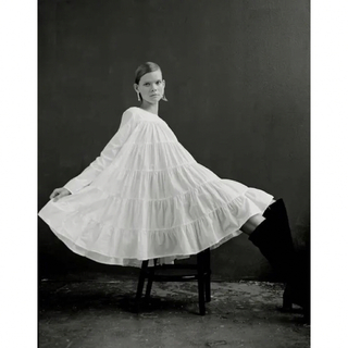 ユナイテッドアローズ(UNITED ARROWS)のMerlette SOLIMAN DRESS マーレット ソリマン　ホワイト(ひざ丈ワンピース)