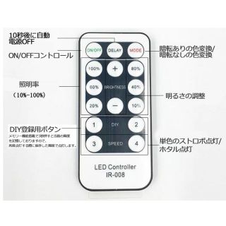 EL蛍光チューブ管 AC100V 120SMD/Mn 8m セット 調光器付の通販 by