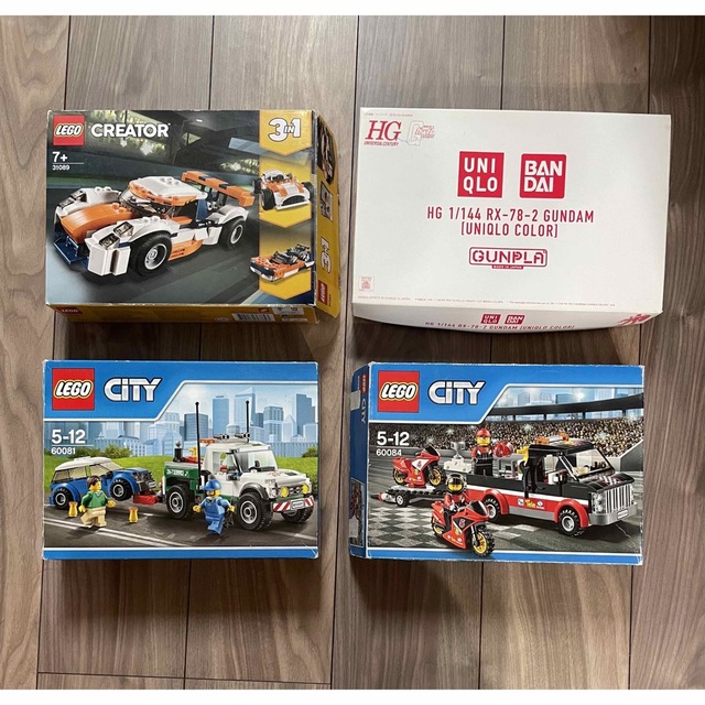 【4個セット】Lego city＋creator ＋ユニクロバンダイプラモデルのサムネイル