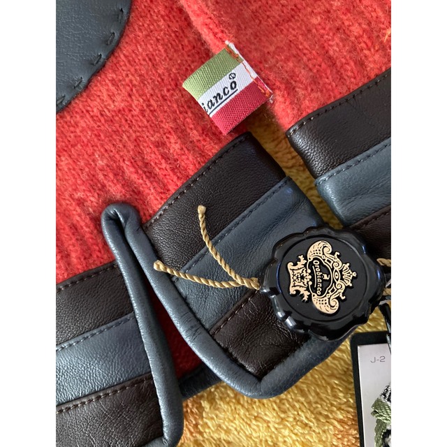 Orobianco(オロビアンコ)のオロビアンコ　ニット手袋02005部分革 メンズのファッション小物(手袋)の商品写真