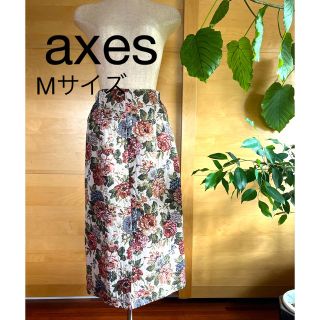 アクシーズファム(axes femme)のaxes femme 花柄タイトスカート　M(ロングスカート)